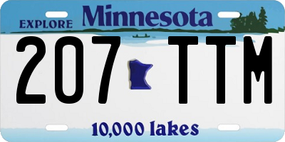 MN license plate 207TTM