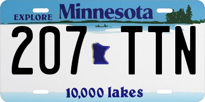 MN license plate 207TTN