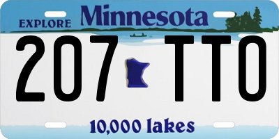 MN license plate 207TTO