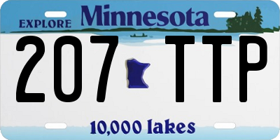 MN license plate 207TTP