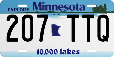 MN license plate 207TTQ