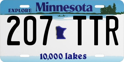 MN license plate 207TTR