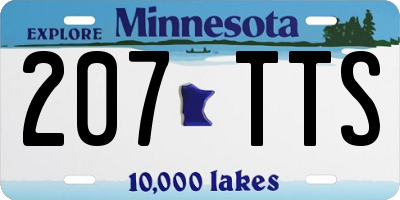 MN license plate 207TTS