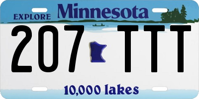 MN license plate 207TTT