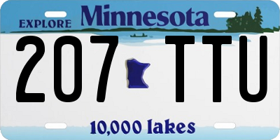 MN license plate 207TTU