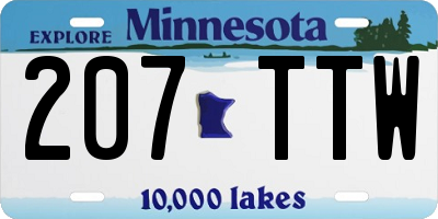 MN license plate 207TTW
