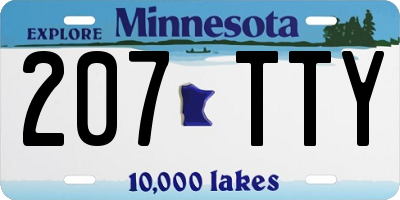 MN license plate 207TTY