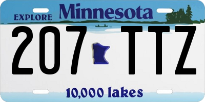 MN license plate 207TTZ