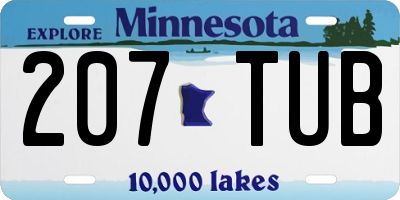 MN license plate 207TUB