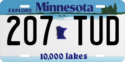 MN license plate 207TUD