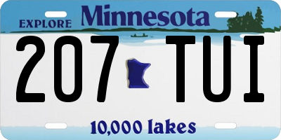 MN license plate 207TUI