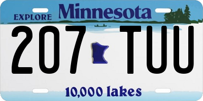 MN license plate 207TUU