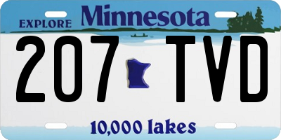 MN license plate 207TVD