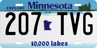 MN license plate 207TVG