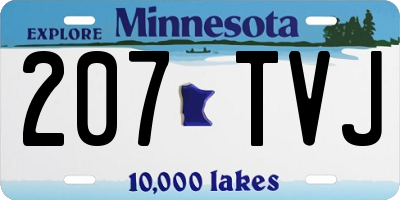 MN license plate 207TVJ