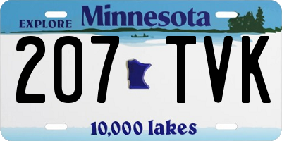 MN license plate 207TVK