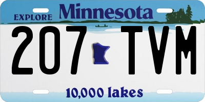 MN license plate 207TVM