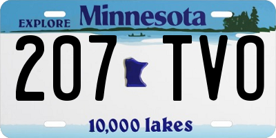 MN license plate 207TVO