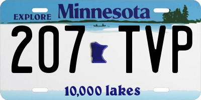 MN license plate 207TVP