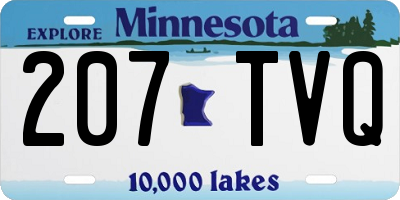 MN license plate 207TVQ