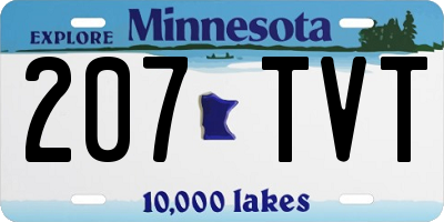 MN license plate 207TVT