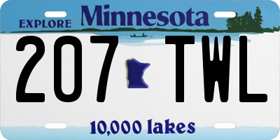 MN license plate 207TWL