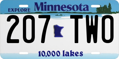 MN license plate 207TWO
