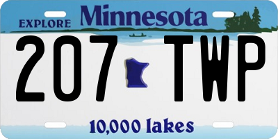 MN license plate 207TWP