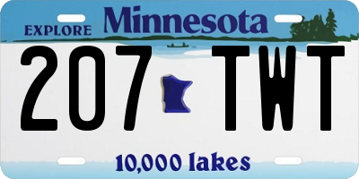 MN license plate 207TWT
