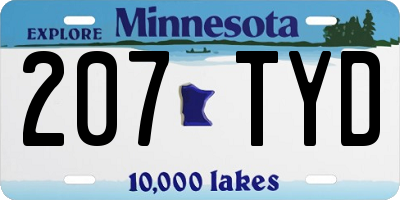 MN license plate 207TYD