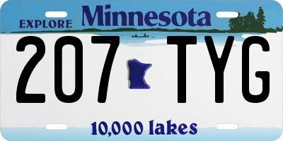 MN license plate 207TYG
