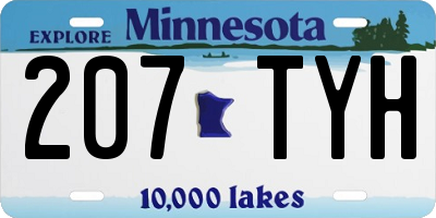 MN license plate 207TYH