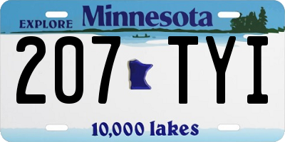 MN license plate 207TYI
