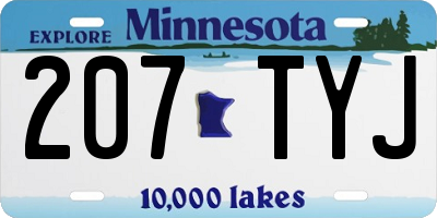 MN license plate 207TYJ
