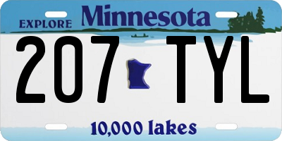 MN license plate 207TYL