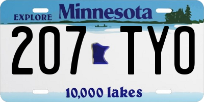 MN license plate 207TYO