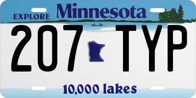 MN license plate 207TYP