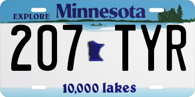 MN license plate 207TYR