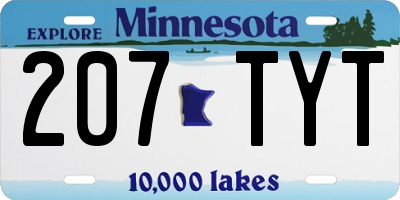MN license plate 207TYT