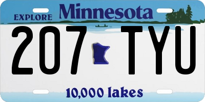 MN license plate 207TYU