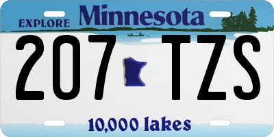MN license plate 207TZS