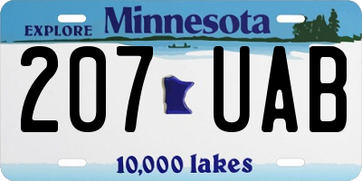 MN license plate 207UAB