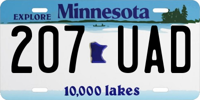 MN license plate 207UAD