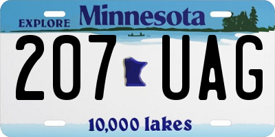 MN license plate 207UAG