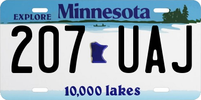 MN license plate 207UAJ