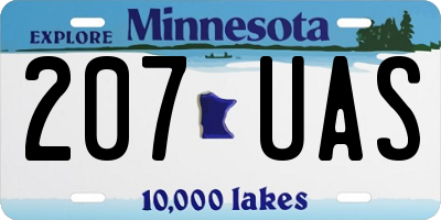 MN license plate 207UAS