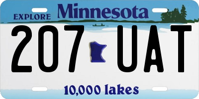 MN license plate 207UAT
