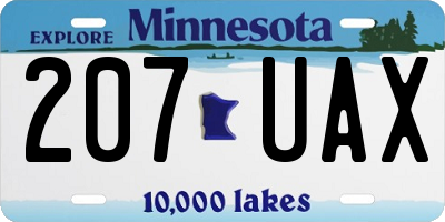 MN license plate 207UAX