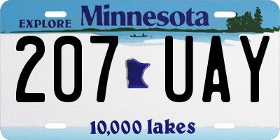MN license plate 207UAY