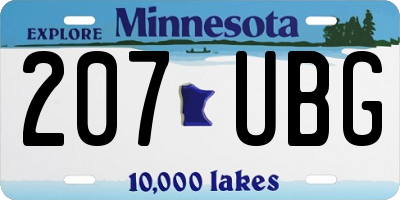 MN license plate 207UBG